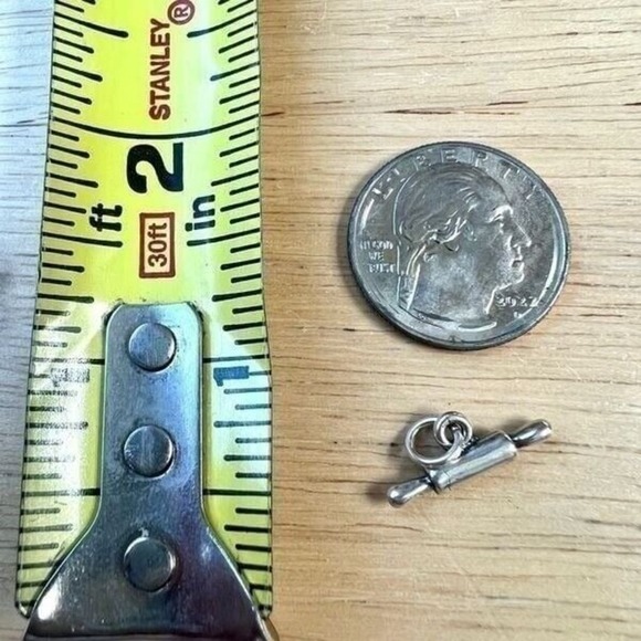 Rolling Pin 925 Sterling Silver‎ Charm - Picture 2 of 2